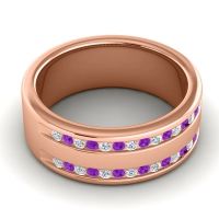 Men's Double Edged Channel 8mm Band