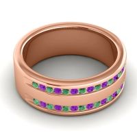 Men's Double Edged Channel 8mm Band