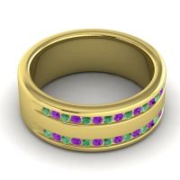 Men's Double Edged Channel 8mm Band
