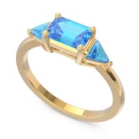 East-West Three Stone Samantara Ring
