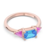 East-West Three Stone Samantara Ring