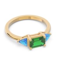 East-West Three Stone Samantara Ring