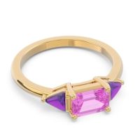 East-West Three Stone Samantara Ring