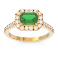 East-West Halo Zari Ring
