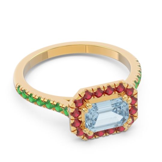 East-West Halo Zari Ring