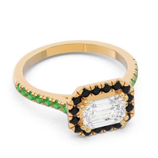 East-West Halo Zari Ring