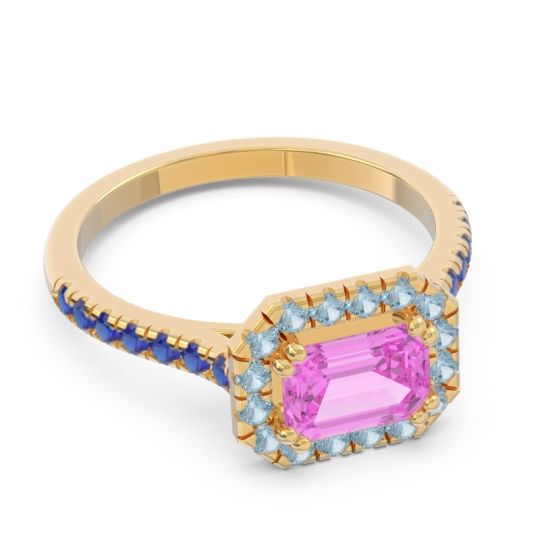 East-West Halo Zari Ring