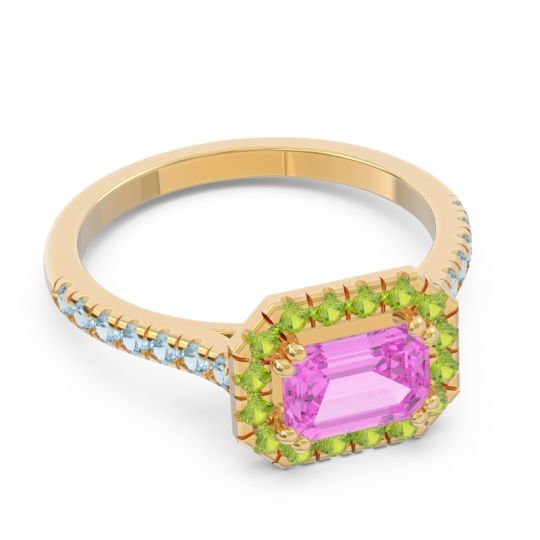 East-West Halo Zari Ring