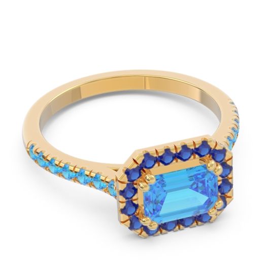 East-West Halo Zari Ring