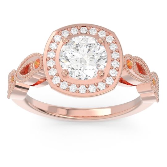 Art Deco Halo Tevana Ring