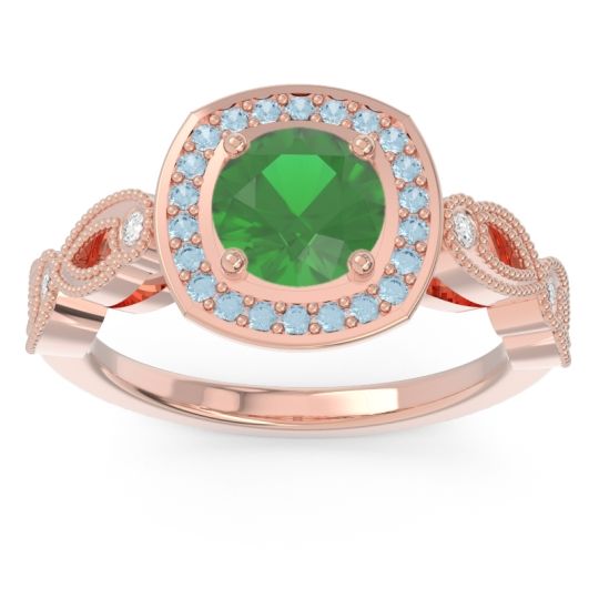 Art Deco Halo Tevana Ring