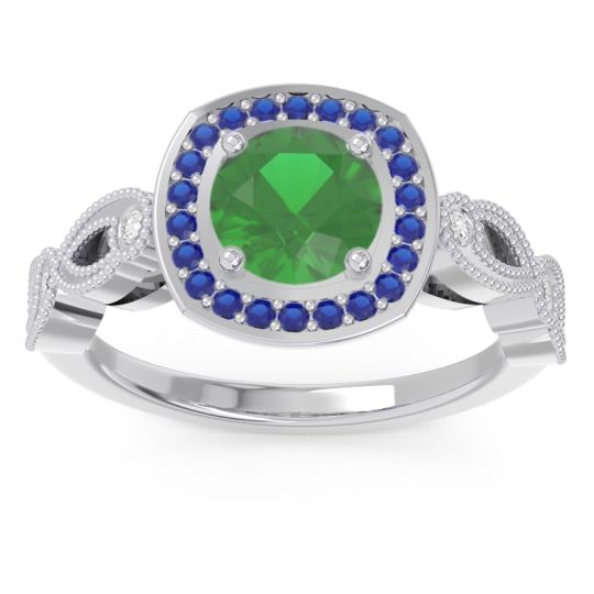 Art Deco Halo Tevana Ring
