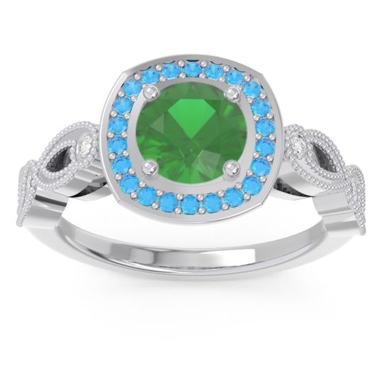 Art Deco Halo Tevana Ring