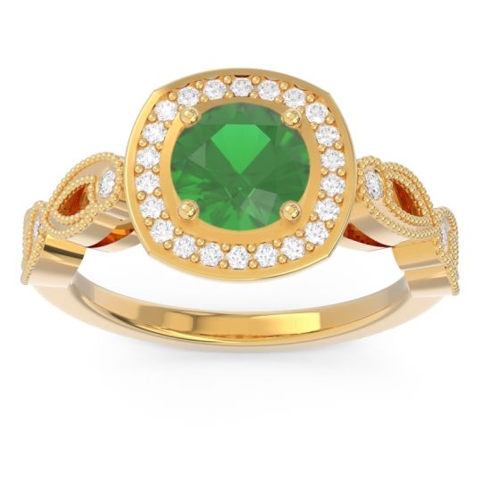 Art Deco Halo Tevana Ring