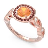 Art Deco Halo Tevana Ring