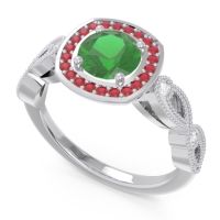 Art Deco Halo Tevana Ring