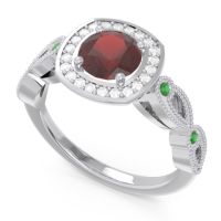 Art Deco Halo Tevana Ring