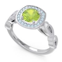 Art Deco Halo Tevana Ring