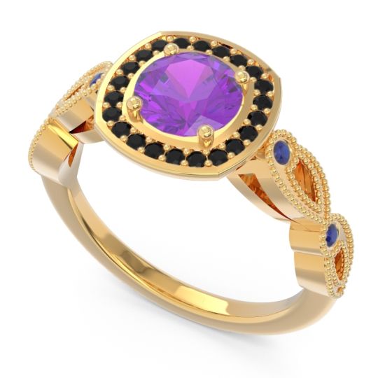 Art Deco Halo Tevana Ring