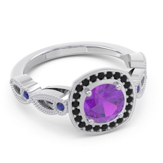 Art Deco Halo Tevana Ring