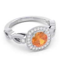 Art Deco Halo Tevana Ring