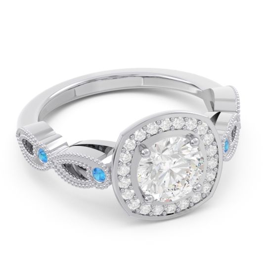 Art Deco Halo Tevana Ring