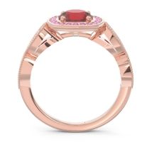 Art Deco Halo Tevana Ring