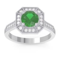 Art Deco Halo Puraya Ring