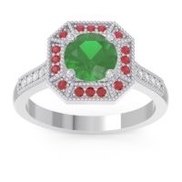 Art Deco Halo Puraya Ring