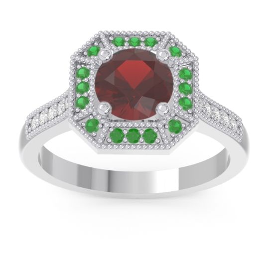 Art Deco Halo Puraya Ring