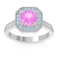 Art Deco Halo Puraya Ring