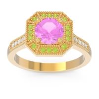 Art Deco Halo Puraya Ring