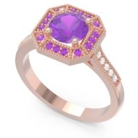Art Deco Halo Puraya Ring
