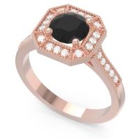 Art Deco Halo Puraya Ring