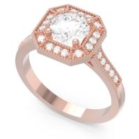 Art Deco Halo Puraya Ring