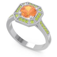 Art Deco Halo Puraya Ring