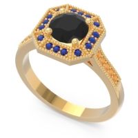Art Deco Halo Puraya Ring