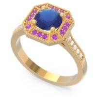 Art Deco Halo Puraya Ring