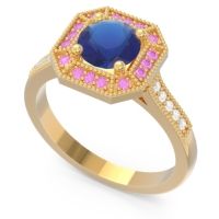 Art Deco Halo Puraya Ring