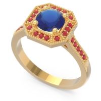 Art Deco Halo Puraya Ring