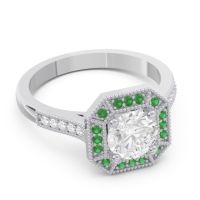 Art Deco Halo Puraya Ring