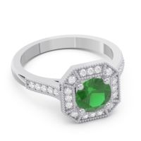 Art Deco Halo Puraya Ring