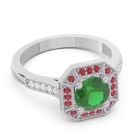 Art Deco Halo Puraya Ring
