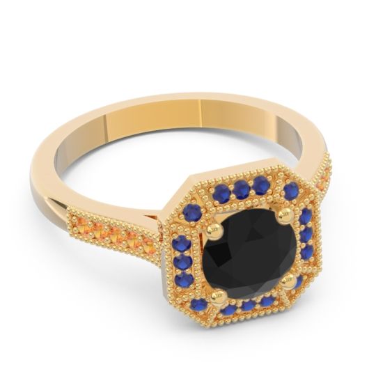Art Deco Halo Puraya Ring