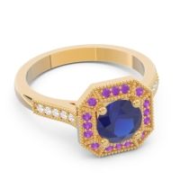 Art Deco Halo Puraya Ring