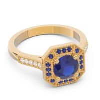 Art Deco Halo Puraya Ring