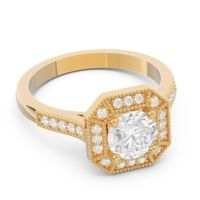 Art Deco Halo Puraya Ring