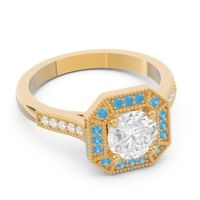 Art Deco Halo Puraya Ring