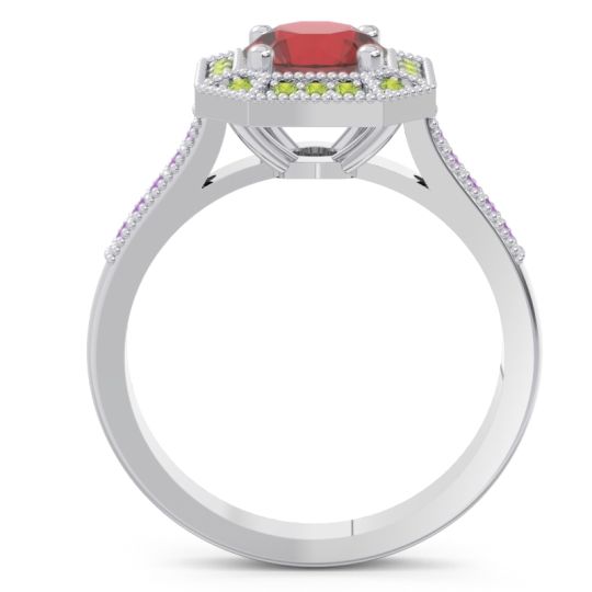 Art Deco Halo Puraya Ring