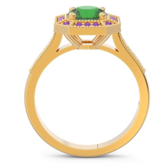 Art Deco Halo Puraya Ring